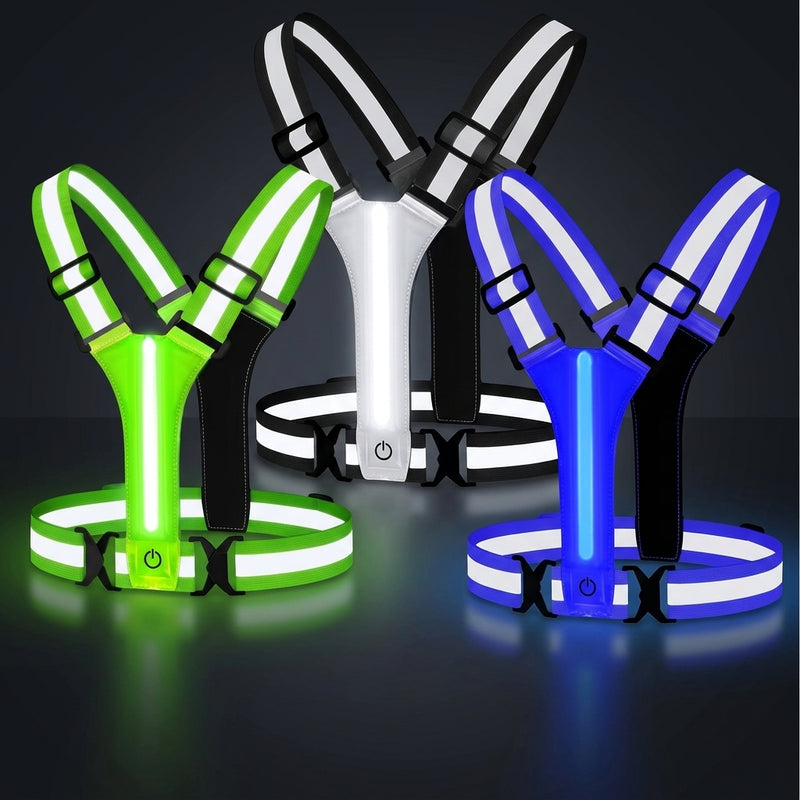 Gilet réfléchissant LED rechargeable