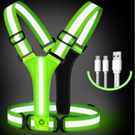 Gilet réfléchissant LED rechargeable